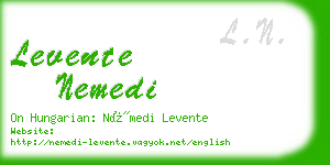 levente nemedi business card